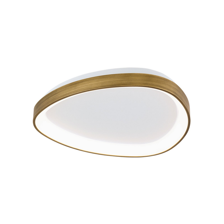 LED-Deckenlampe Charlie Ø 45 cm opalweiß altmessingfarben Deckenleuchte Spot