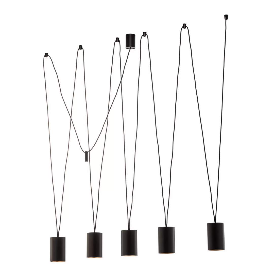 Nowodvorski Lighting Hängeleuchte More Tone Deckenlampe Schwarz Gold Fünfflammig B-Ware - 5903139781794