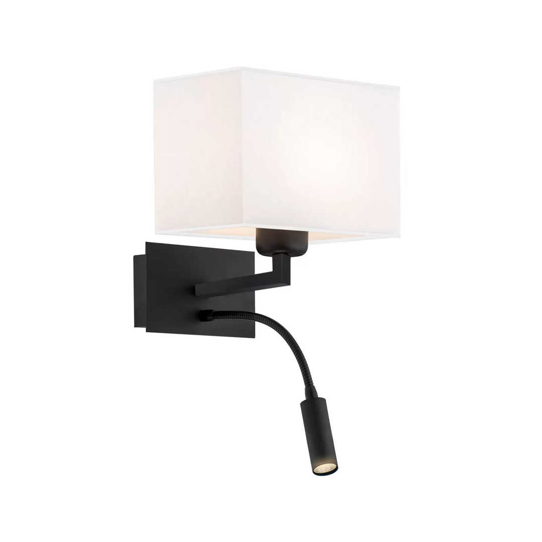 Wandlampe Harry eckig schwarz weiß Wandleuchte Lampe Leuchte Spot Licht E27 Deko