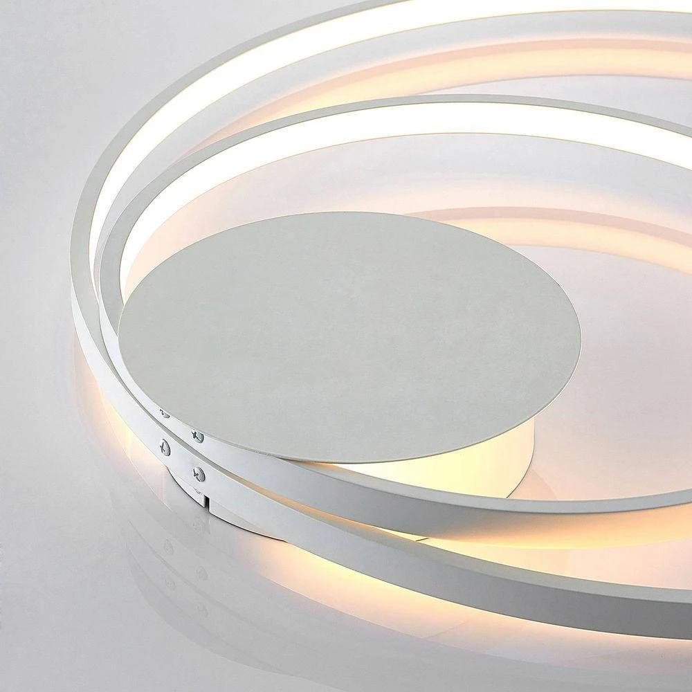 Lindby Nerwin Led Deckenlampe Deckenlampe Leuchte Lampe Led ø 61 Cm Rund Weiß764 B-Ware - 4251096574029
