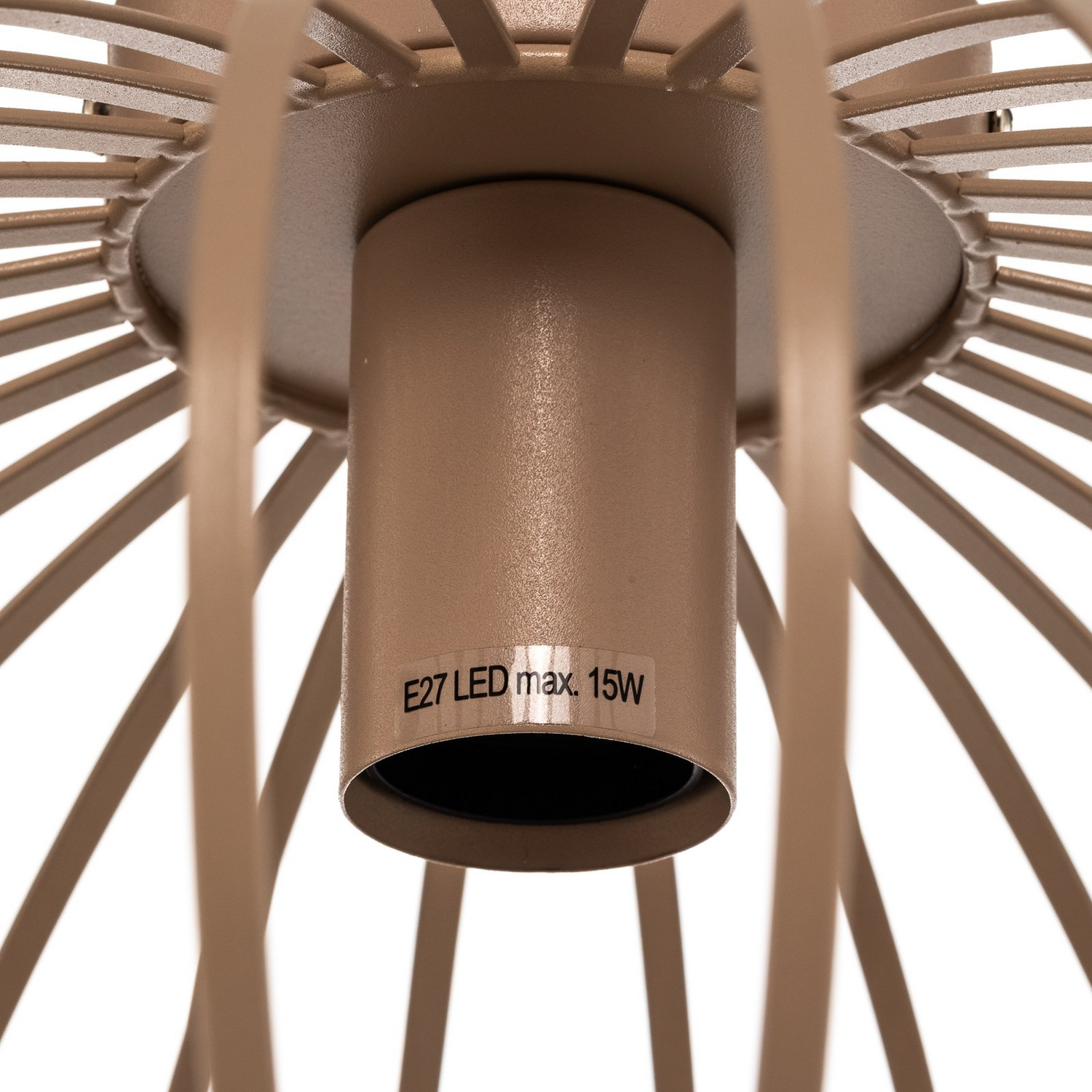 B-Ware Lindby Deckenleuchte Maivi Beige 40 Cm Eisen Käfig Deckenlampe Lampe Leuchte