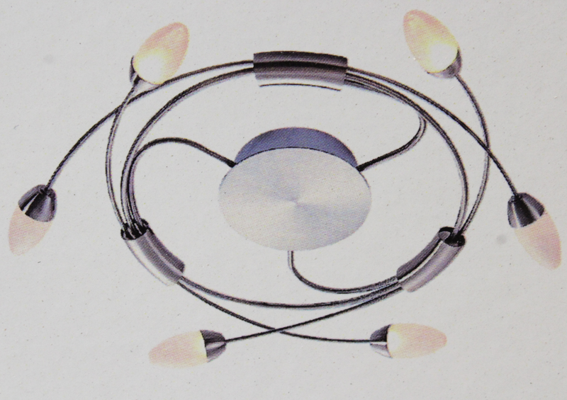 Led Deckenlampe Deyan Deckenlampe Lampe Leuchte Dimmbar, 6 Fl. Rund 230 V 50 Hz B-Ware - 4251096549997