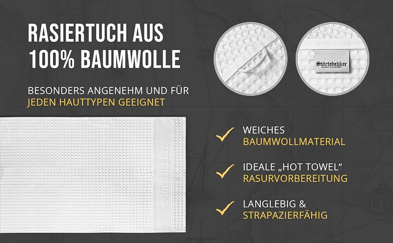 Störtebekker Premium Rasiertuch Handtuch Tuch 100% Baumwolle Made in Germany 563