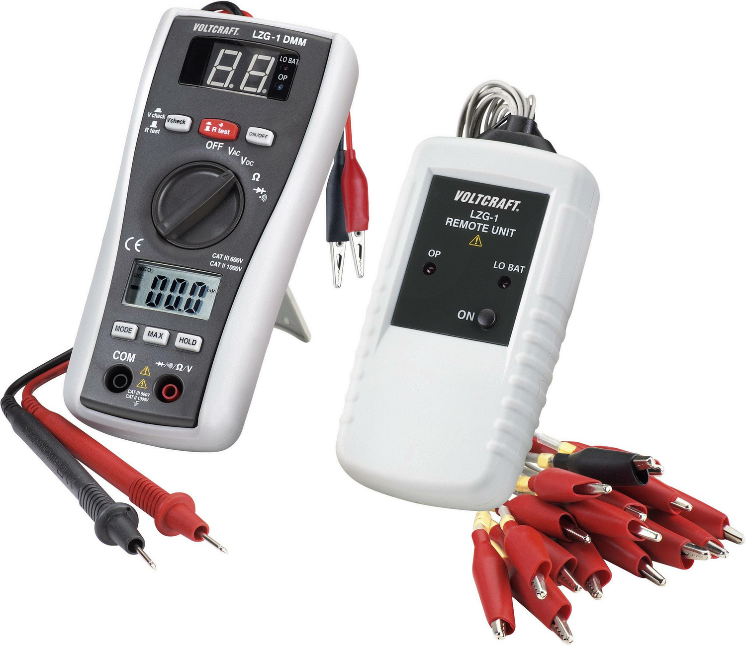 B-Ware Voltcraft Multimeter Effektivwert Messgerät Mit Leitungszuordnungsgerät Adapter
