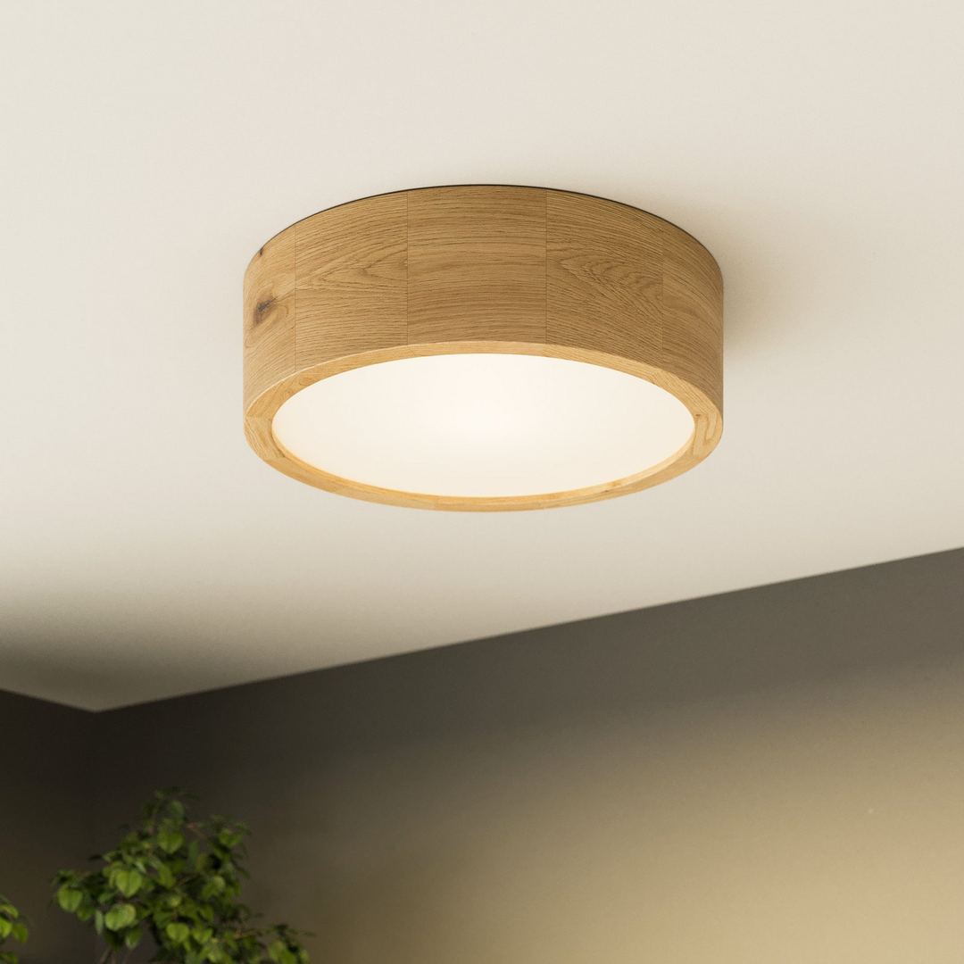 Envostar Kerio Deckenlampe ø 27 Cm Eiche Natur Deckenleuchte Lampe Leuchte Spot B-Ware