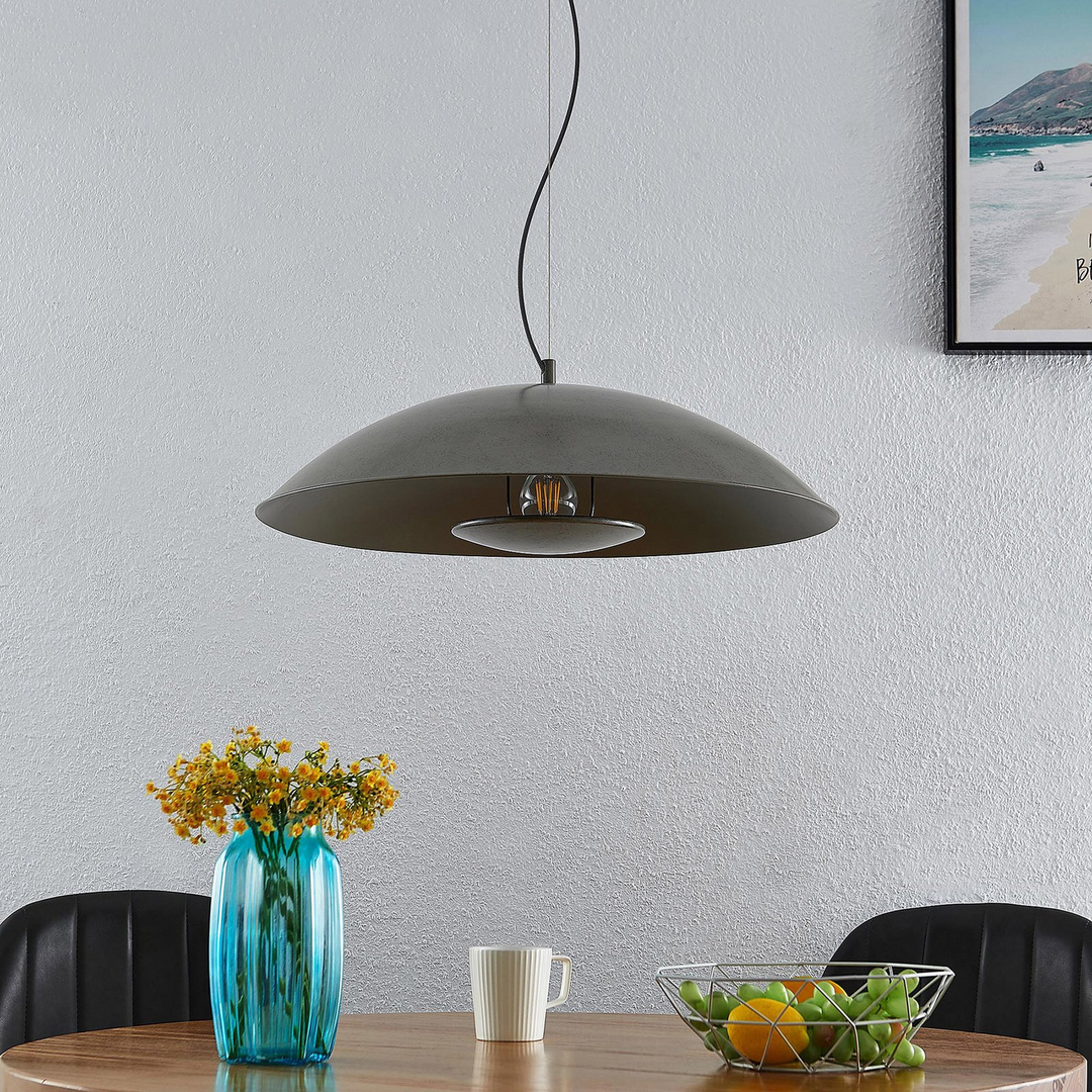 Lindby Emilienne Pendelleuchte Deckenlampe Hängeleuchte E27 Stahl Dunkelgrau100 B-Ware - 4251911749823