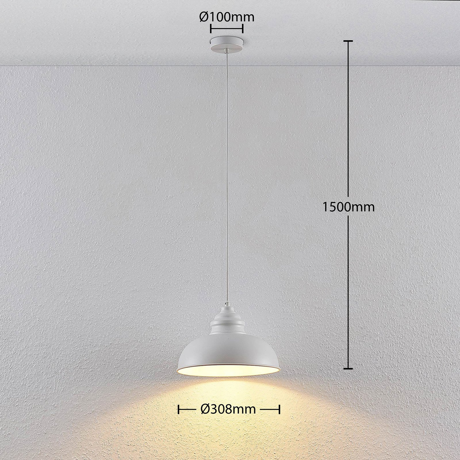 B-Ware Lindby Cliona Hängeleuchte Deckenlampe Pendelleuchte Lampe Leuchte E27 Weiß