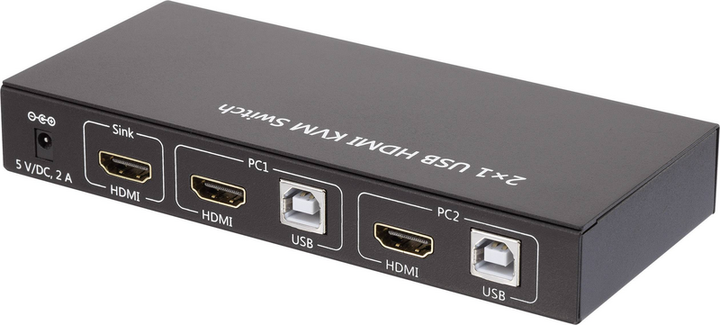 Speaka Professional 2 Port KVM Umschalter HDMI USB 1920x1080 3840x2160 Pixel