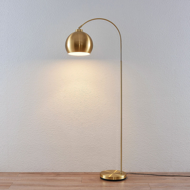 Lindby Bogenstehlampe Moisia Stehleuchte Stehlampe Lampe Leuchte E27 Messing318 B-Ware