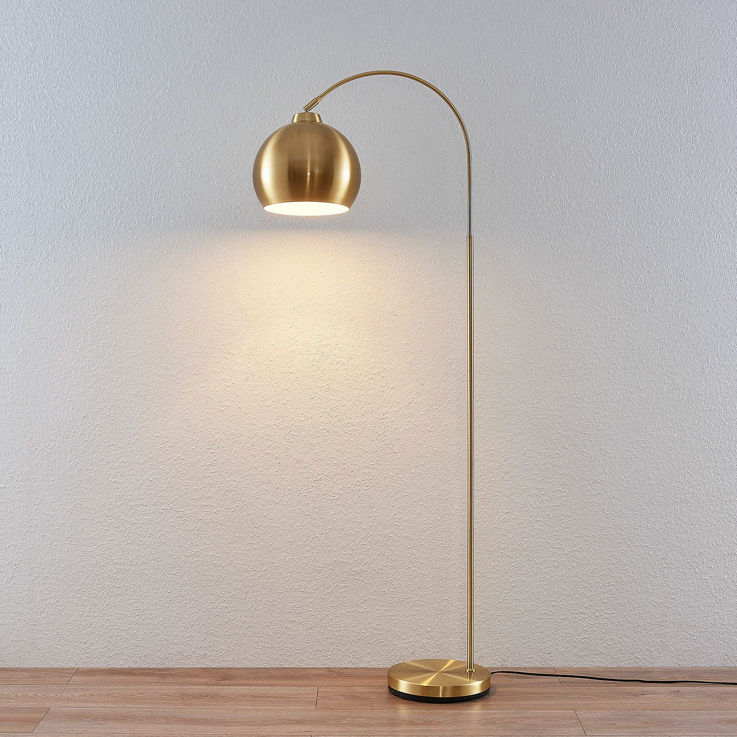 B-Ware Lindby Bogenstehlampe Moisia Stehleuchte Stehlampe Lampe Leuchte E27 Messing318