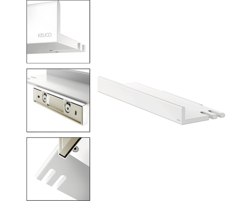 Étagère de douche KEUCO REVA, panier de douche, receveur de douche, salle de bain, blanc mat