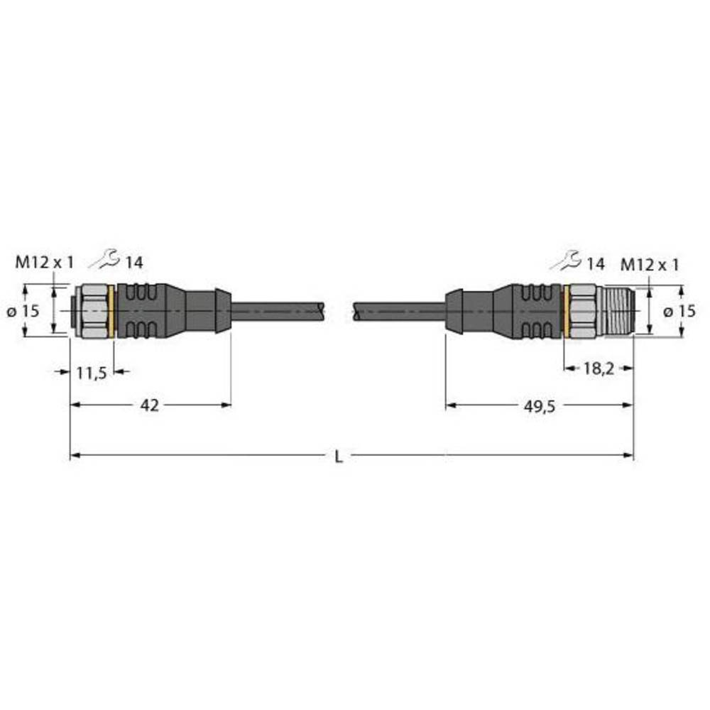 Turck 6933723 Sensor-/Aktor-Steckverbinder konfektioniert Verbindungsleitung