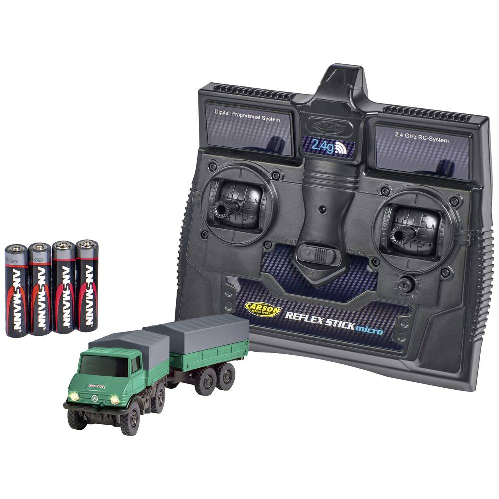 B-Ware Carson Modellsport 500504165 Mb Unimog Forst Mit Hänger 1:87 Rc Modell Lkw Auto