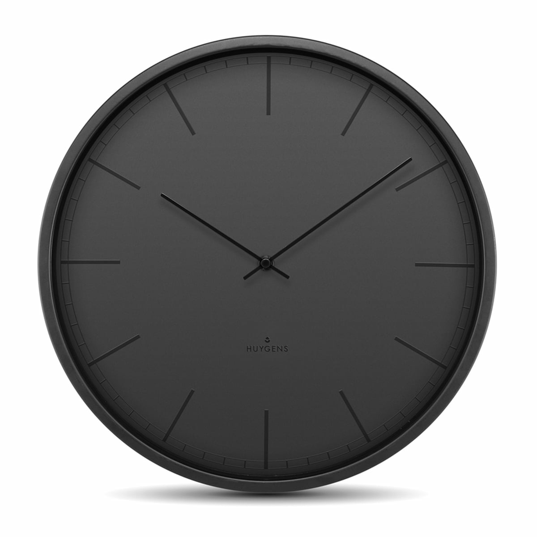Huygens Tone Index Wanduhr Analoguhr Uhr Küchenuhr Wohnzimmeruhr Ø45cm schwarz