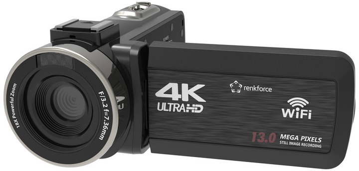 Renkforce Rf 5798910 4 K Camcorder 7.6 Cm 3 Zoll 13 Megapixel Siehe Text/Foto B-Ware
