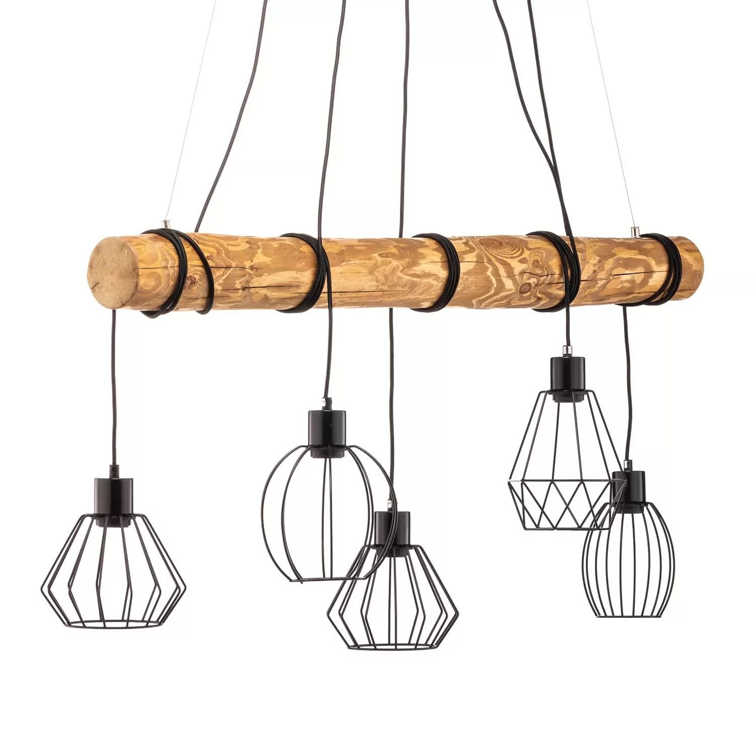 Envostar Various Pendel Hängeleuchte Hängelampe Leuchte 5 Flammig Kiefer Natur B-Ware - 4251911755367