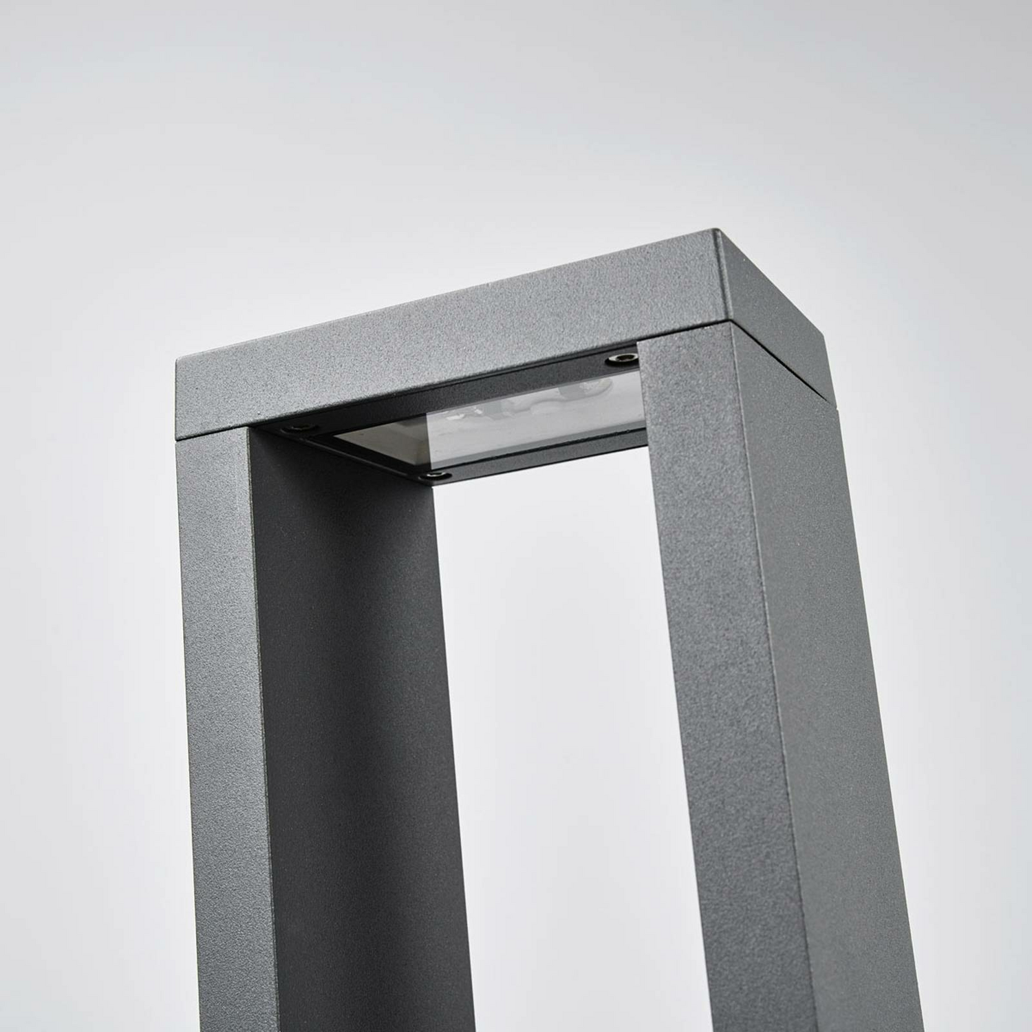 B-Ware Lucande Eckige Led Pollerleuchte Jupp Wegeleuchte Wegelampe Leuchte 90 Cm Grau