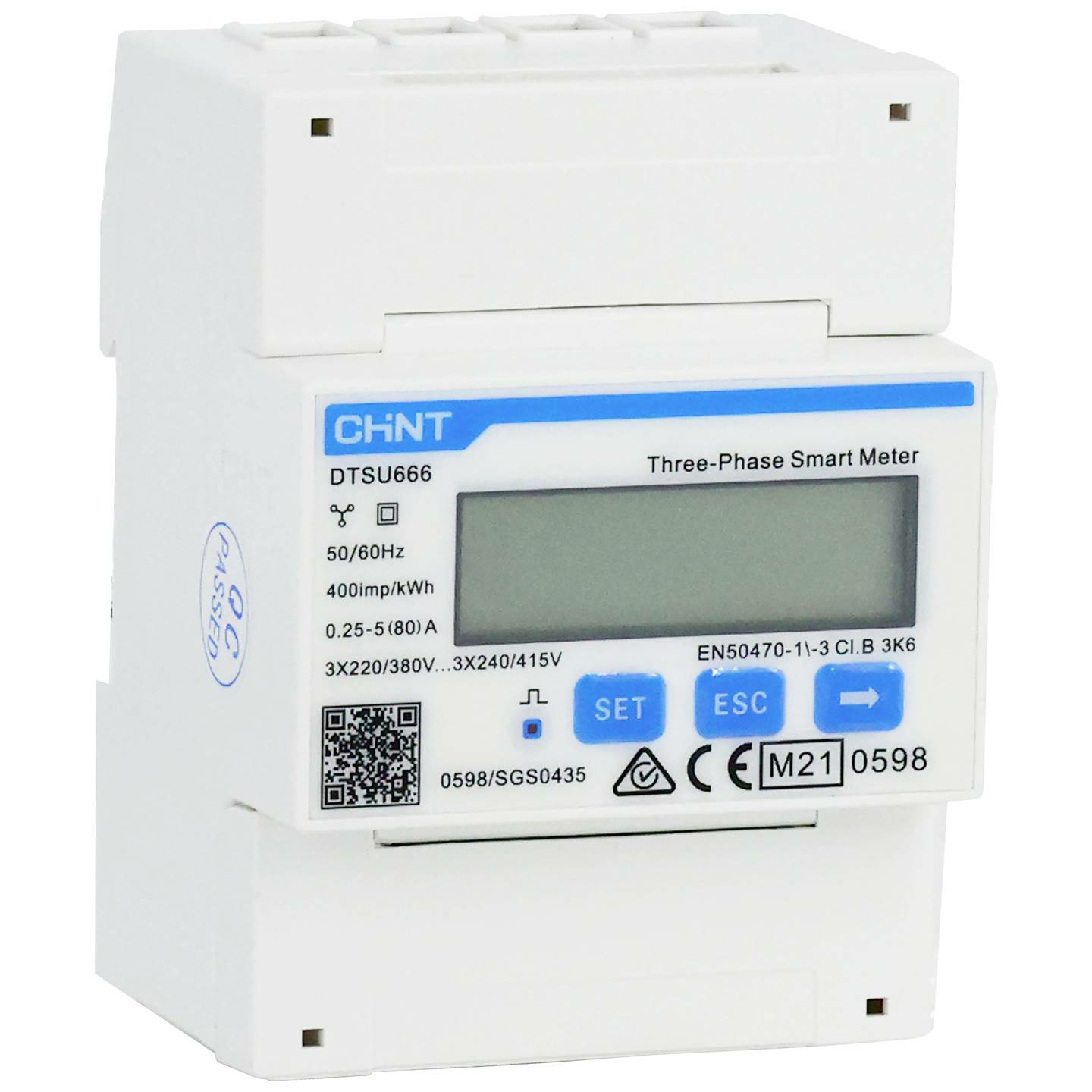 B-Ware Chint Digitaler Drehstromzähler Dtsu666 3×230/400 V Stromzähler 5(80)a 4 Pmid W45