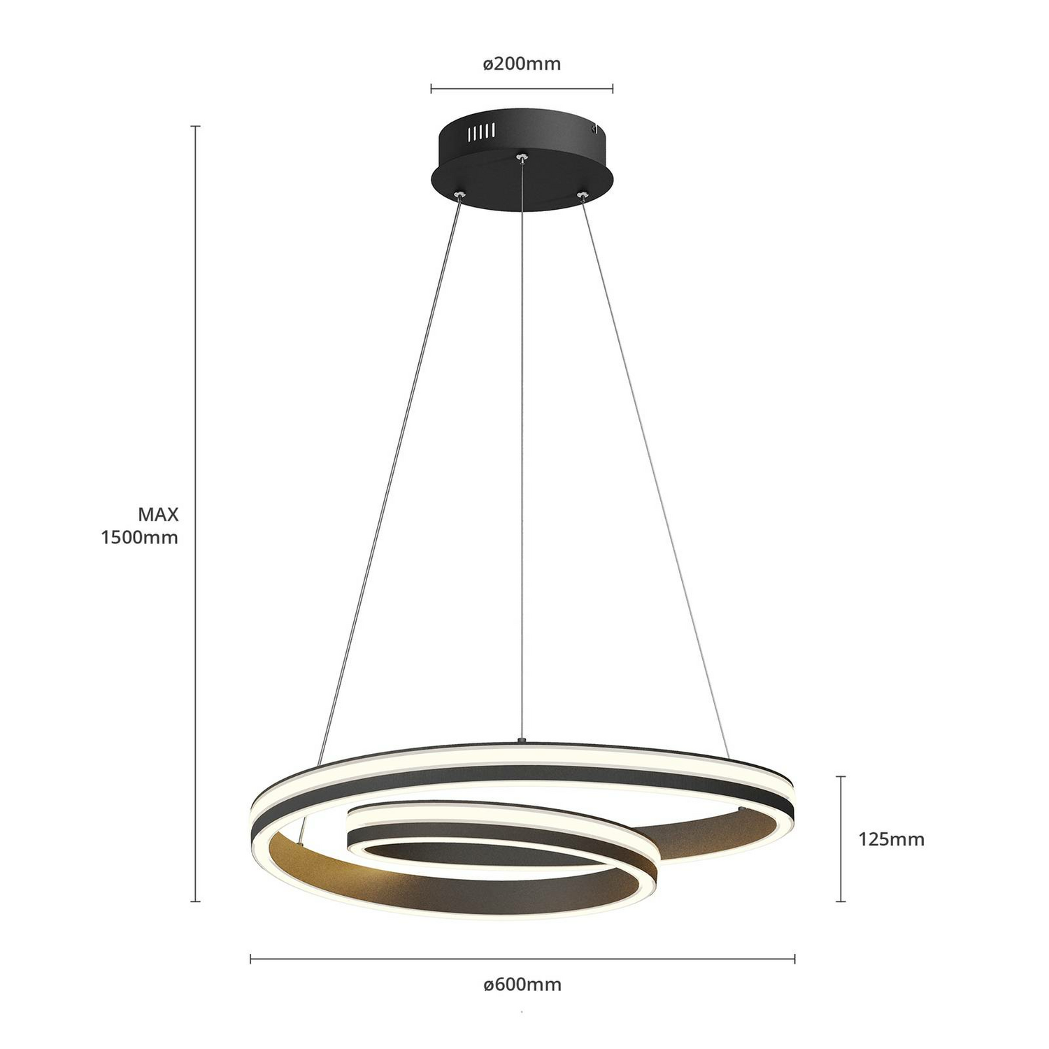 Lucande Gwydion Led Hängeleuchte Hängeleuchte Hängeleuchte Lampe Leuchte ø 60206 B-Ware - 4251096572865