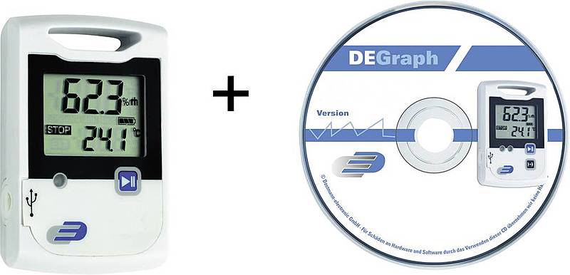 Dostmann Electronic LOG20 Set Multi Datenlogger Umwelt Messgerät Temperatur USB