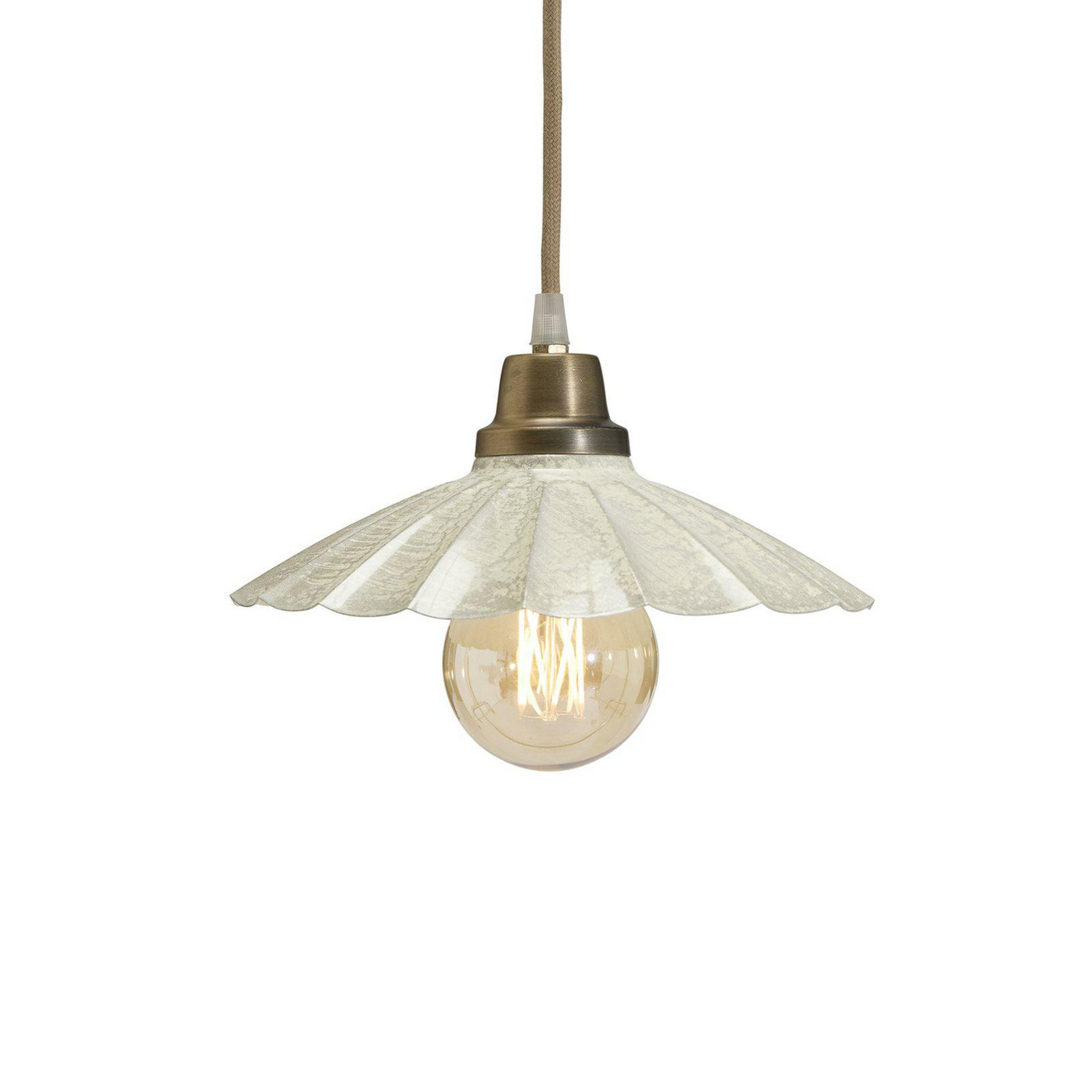 B-Ware Pr Home Hängeleuchte Ester Offwhite ø 24 Cm Eisen Stecker Deckenlampe Lampe Spot