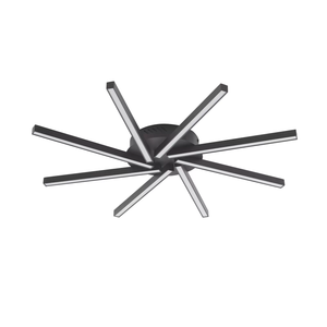 B-Ware Lucande Led Deckenleuchte Tjado ø 70 Cm Schwarz Metall Deckenlampe Leuchte S991