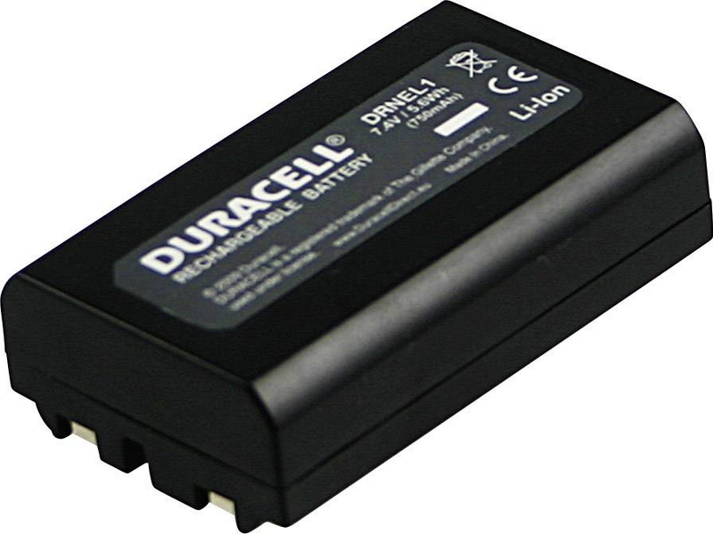 Duracell EN-EL1 Kamera-Akku Original-Akku Kamera NP-8 7.4 V 750 mAh Akku Ersatz