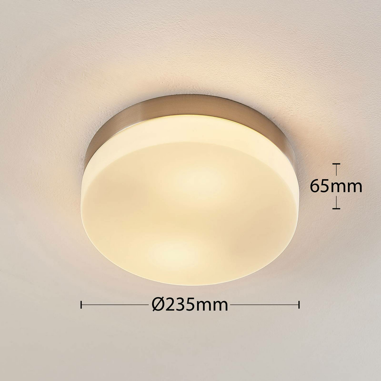 B-Ware Lindby Bad Deckenlampe Amilia Deckenleuchte Lampe Leuchte Glasschirm ø 23,5 Cm
