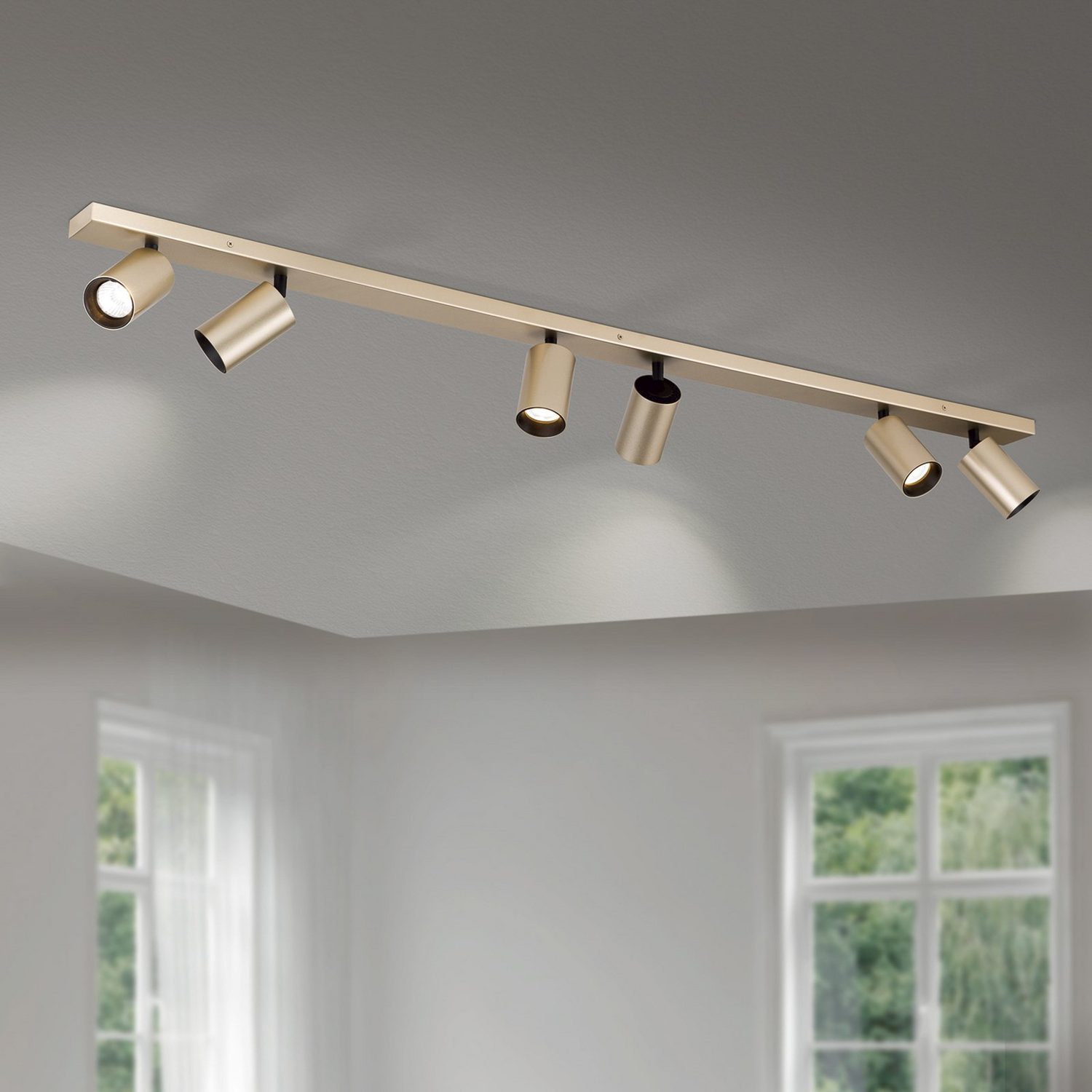 B-Ware Strahler Sean goldfarben Metall schwenkbar Deckenstrahler Deckenlampe Lampe Spot