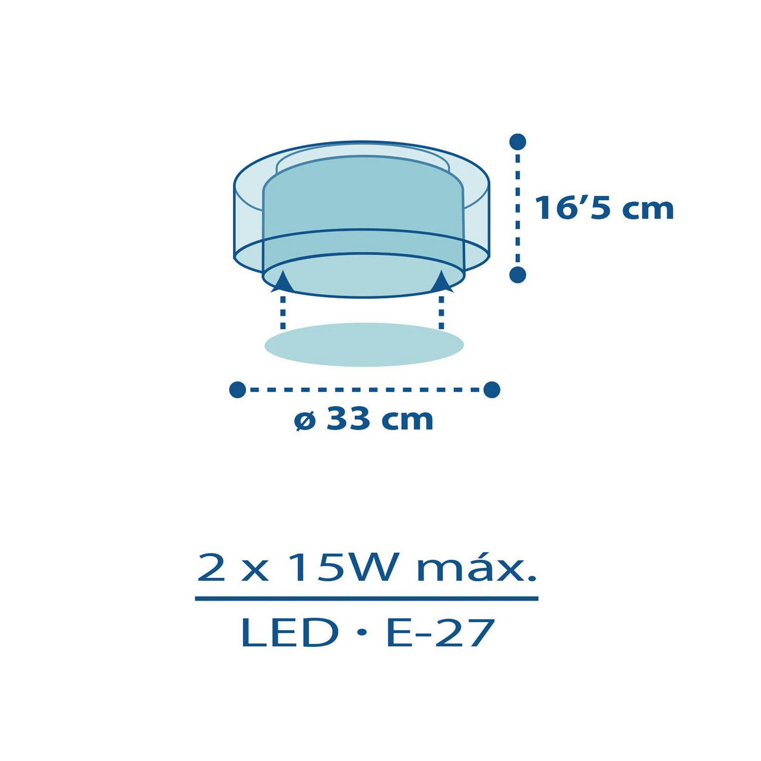 Dalber Deckenleuchte Lampe Police Blau Weiß Kunststoff ø 33 Cm E27 Kinderzimmer B-Ware