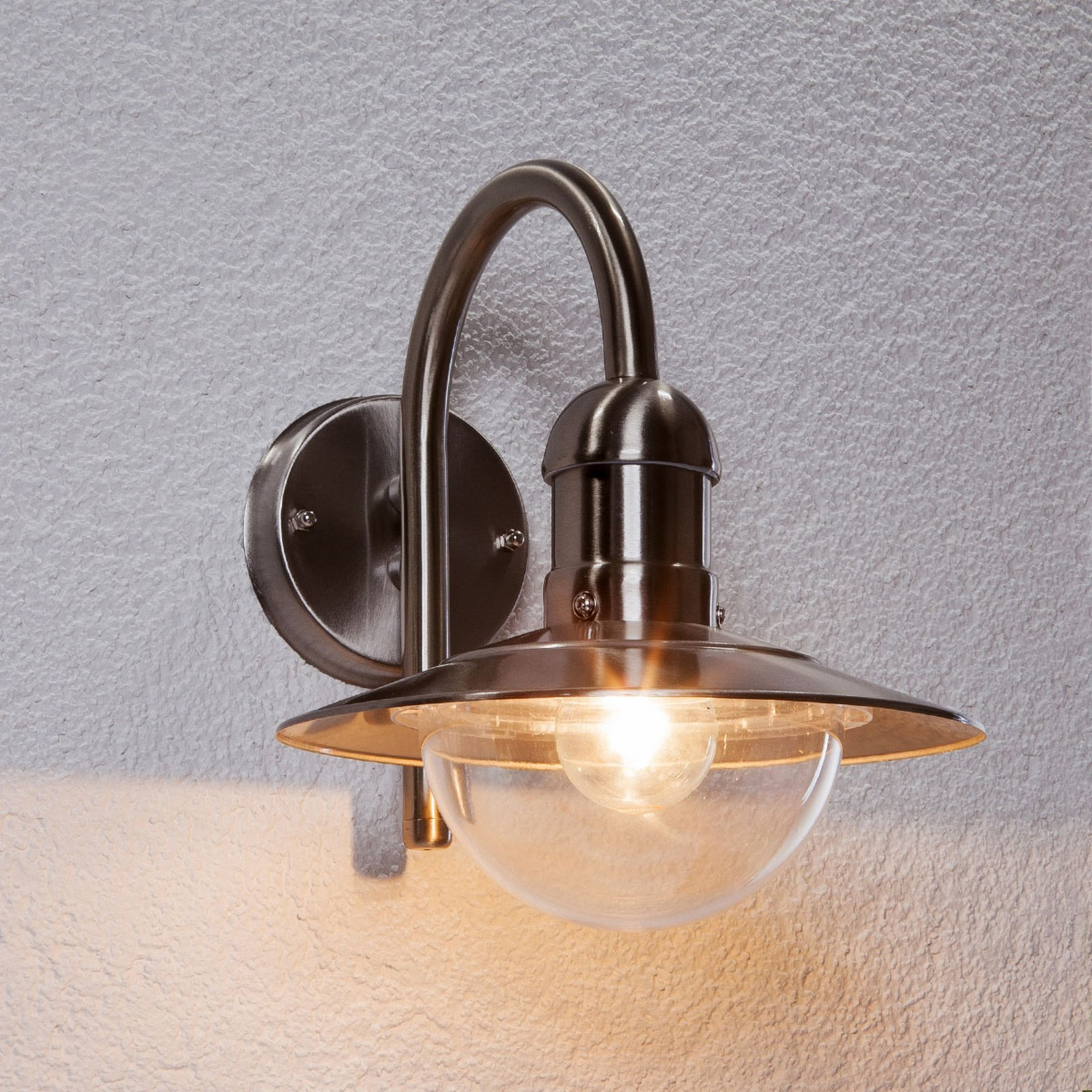 Lindby Damion Außenwandleuchte Außenlampe Lampe Wandleuchte Edelstahl E27 1 F232 B-Ware