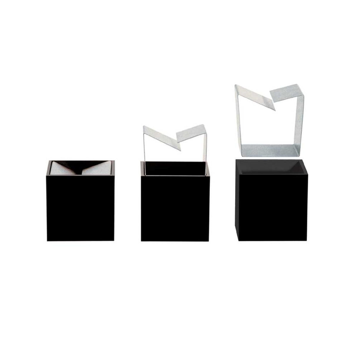 Danese Milano Cubo Aschenbecher Behälter Tischaschenbecher Klein Schwarz B-Ware - 8052993034663