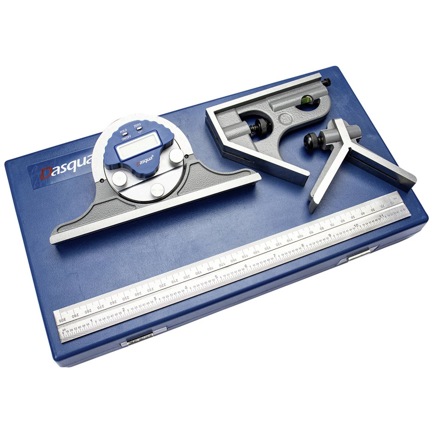 B-Ware Dasqua Kombinationsquadrat Set 1012 0010 Winkelmesser Messwerkzeug L356mm 4 Tlg - 4064161306308