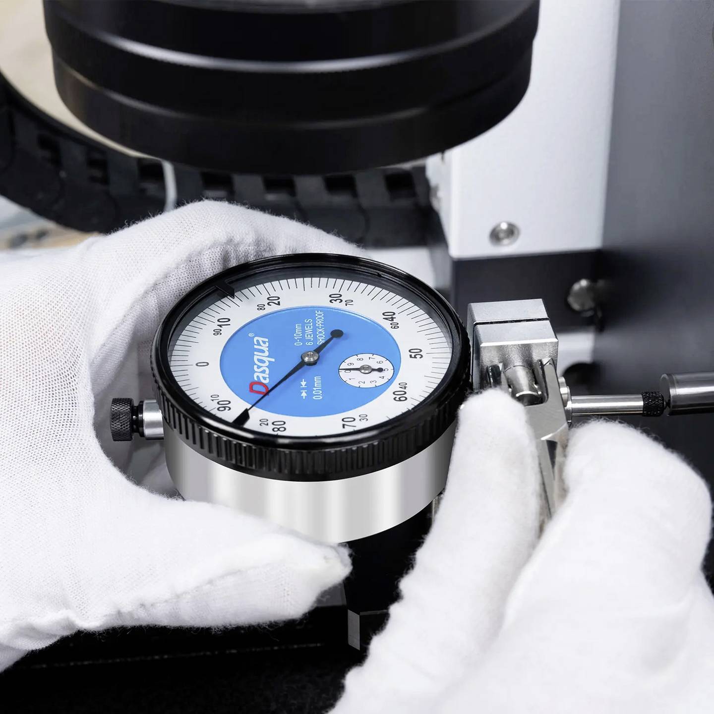 Dasqua Messuhr Messgerät Kontrollmaß Stoßfeste Messuhr 10 mm Werksstandard - 4064161338682