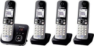 B-Ware Panasonic Kx Tg6824 Quattro Schnurloses Telefon Analog Festnetz Schwarz Silber