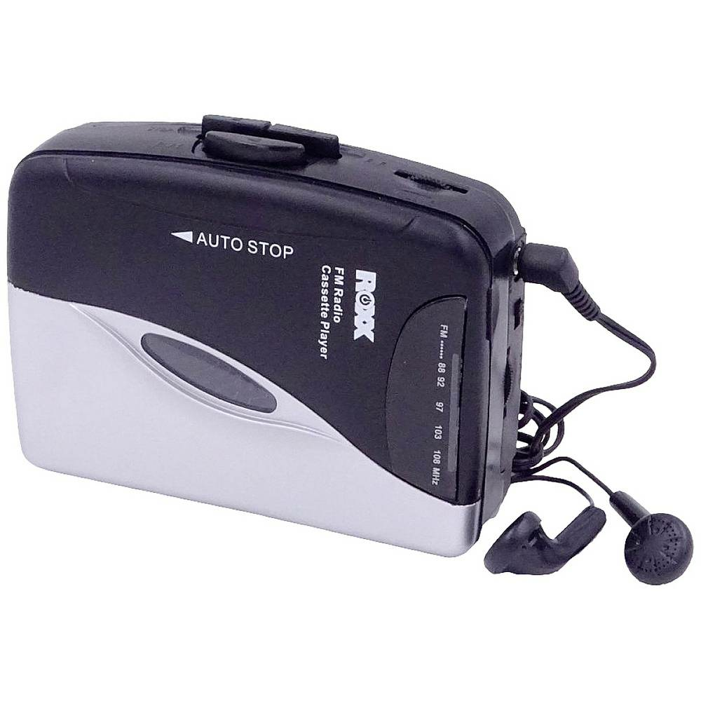 B-Ware Roxx Pcp 300 Tragbarer Kassettenspieler Mobiler Kassettenplayer Schwarz Silb832