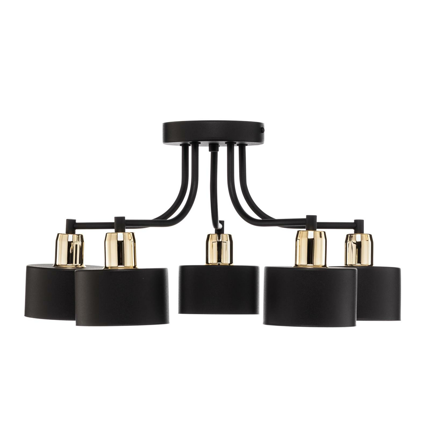 B-Ware Euluna Deckenleuchte Helix Deckenlampe Deckenlicht Leuchte Schwarz Fünfflam519