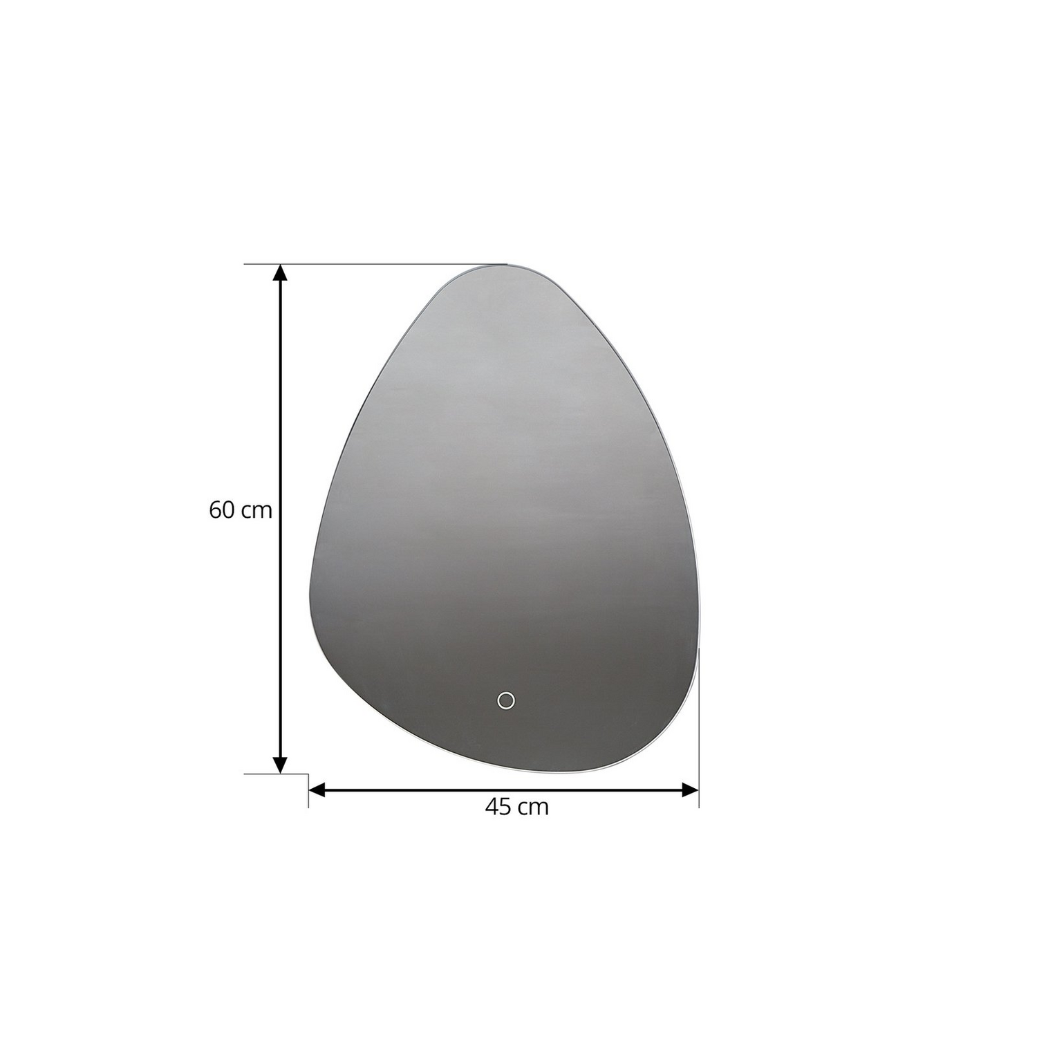 Miroir Lucande de qualité B, miroir de salle de bain LED Celestiel, miroir en forme de larme