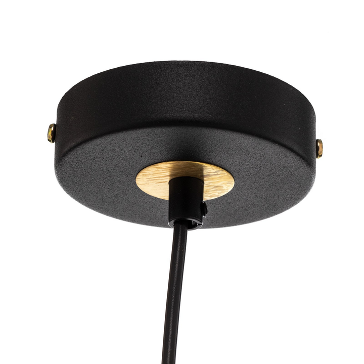 Euluna Pendelleuchte Pendellampe Lampe Leuchte Deckenlampe Lincoln, schwarz/gold