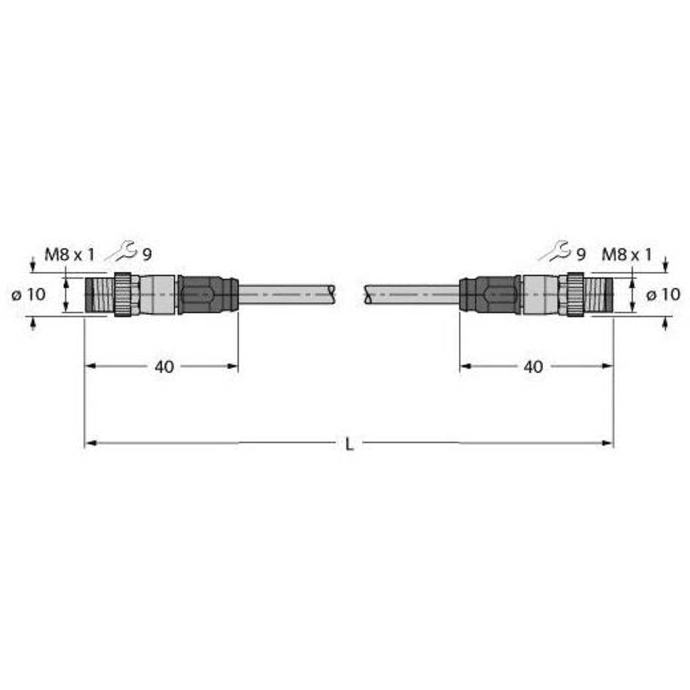 Turck 6934034 Sensor-/Aktor-Steckverbinder konfektioniert Verbindungsleitung