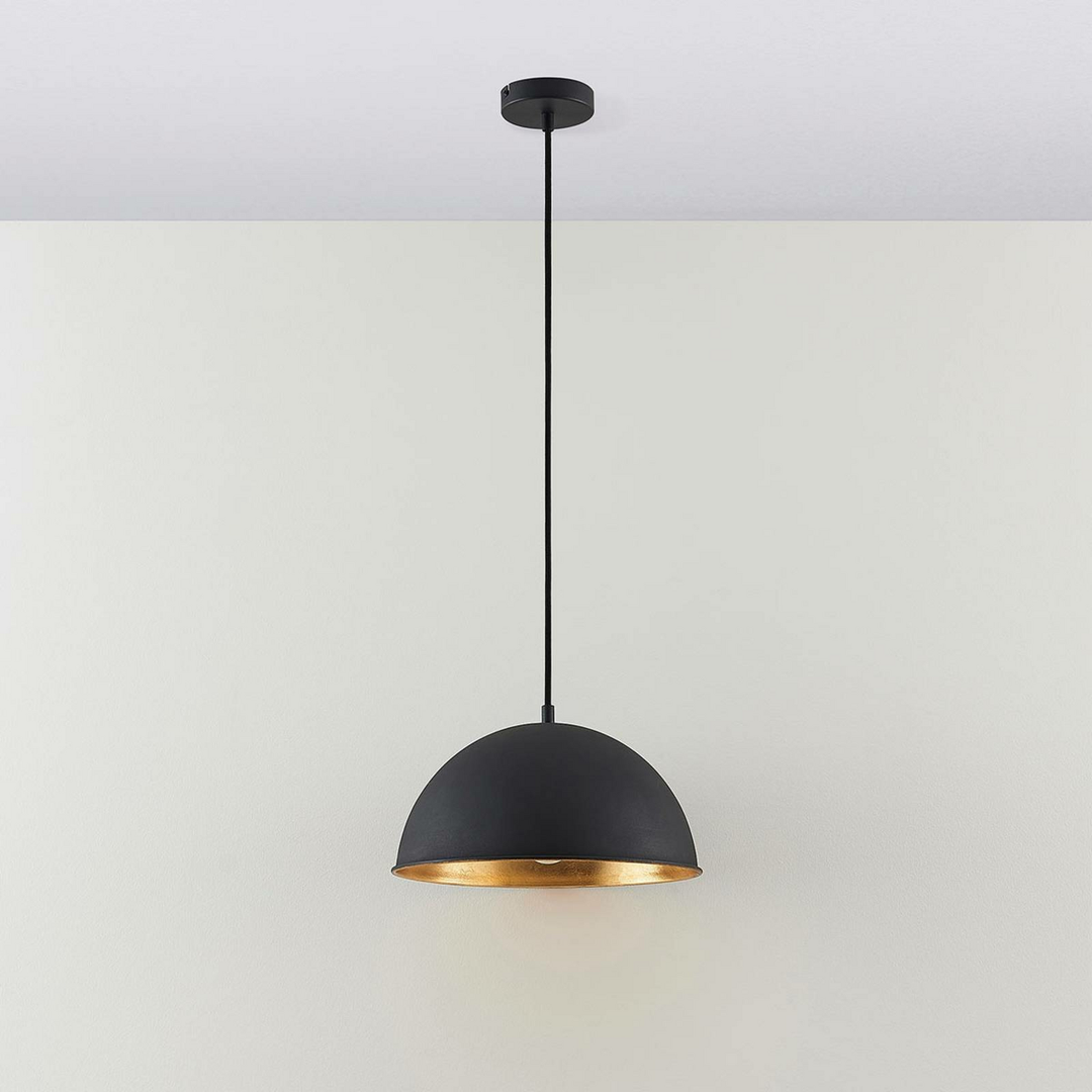 Lindby Pendelleuchte Leya Pendelleuchte Lampe Leuchte Hängeleuchte E27 schwarz