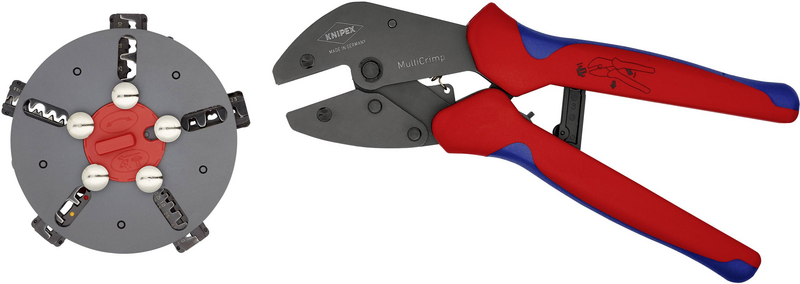 B-Ware Knipex 97 33 02  Multi Crimp Crimpzange Mit Schnellwechselmagazin Elektrostahl