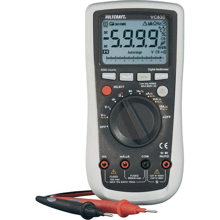 Voltcraft VC830 Hand Multimeter digital CAT III 1000V CAT IV 600V Counts 6000