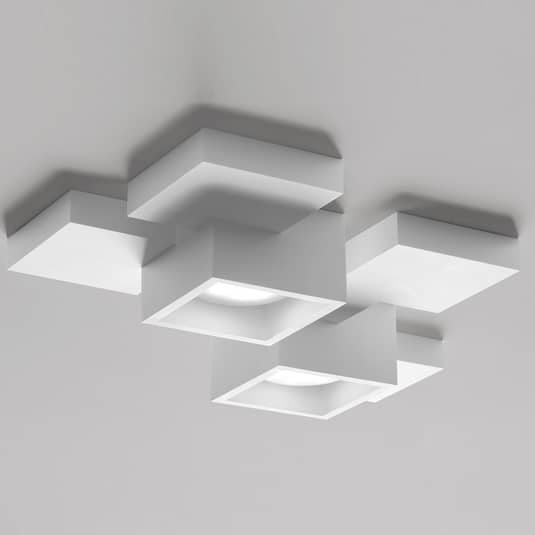 Sforzin Deckenlampe Side 2 Fl. Gips Weiß Deckenlampe Lampe Leuchte Gx53 Decke B-Ware