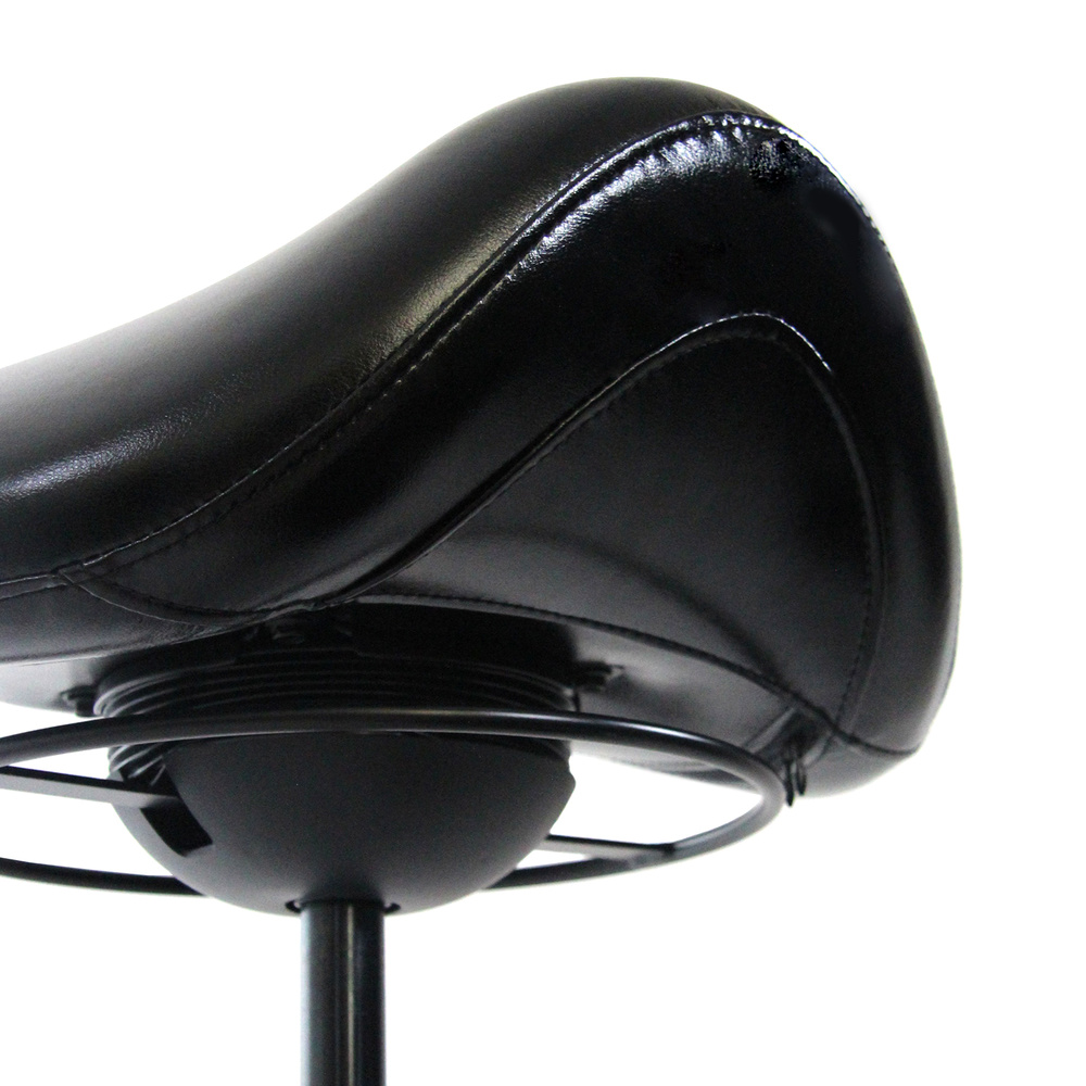 B-Ware Hjh Office Sattelhocker Sattelstuhl Arbeitshocker Kunstleder Schwarz Hocker