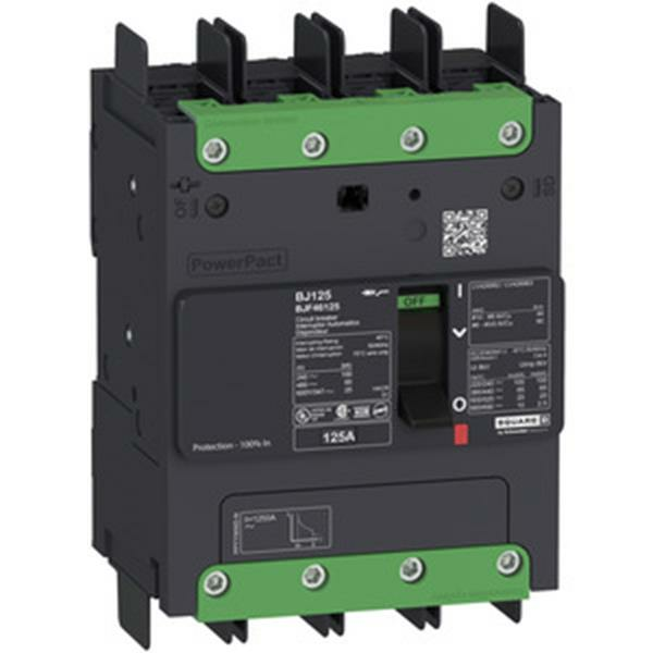 Schneider Electric Leistungsschalter Powerpact B 125 A Tm125 D 4 P 35k A/480 V Sammel B-Ware - 3606481150547