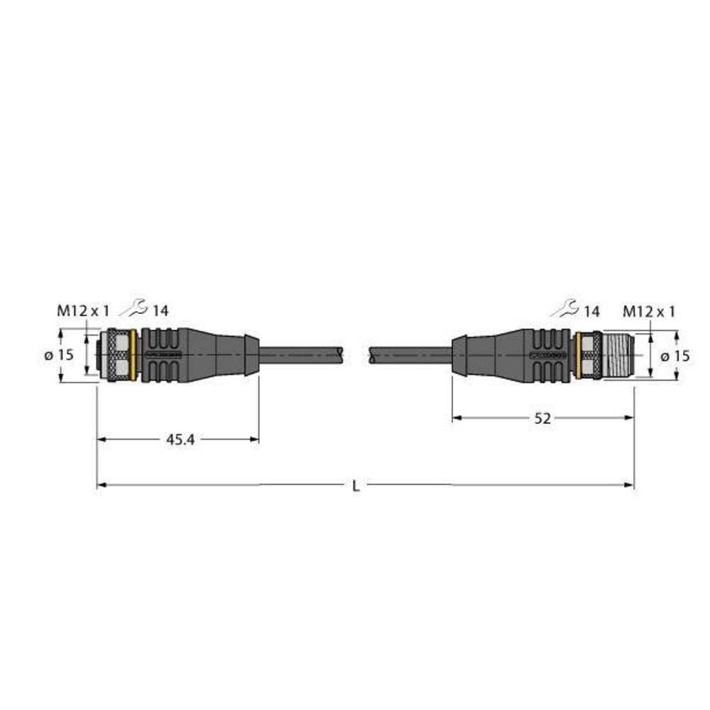 Turck 6626396 Sensor-/Aktor-Steckverbinder konfektioniert 2 m Industriestecker