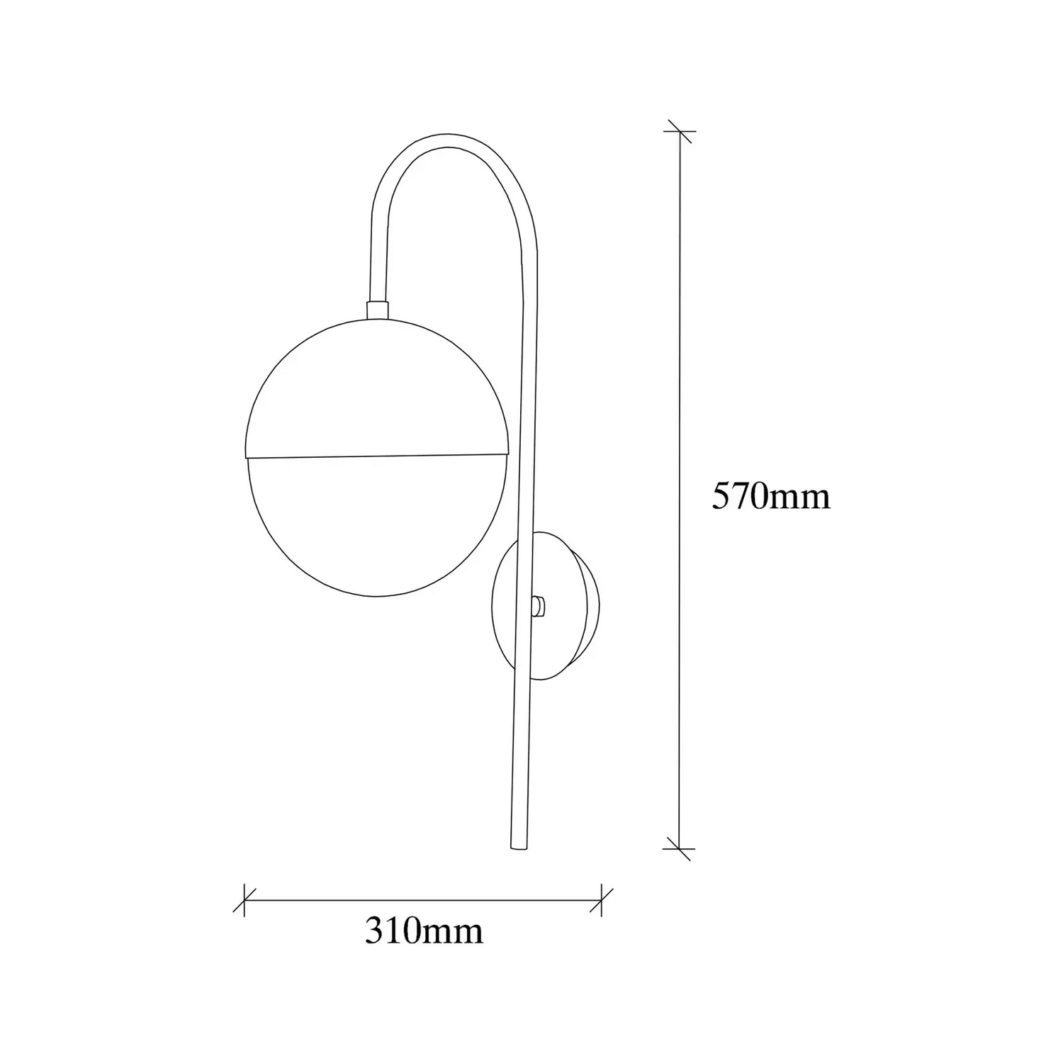 Wandleuchte Bastos 3055, Schwarz/Gold Antik/Klar Wandlampe Lampe Leuchte E27  B-Ware - 18145410