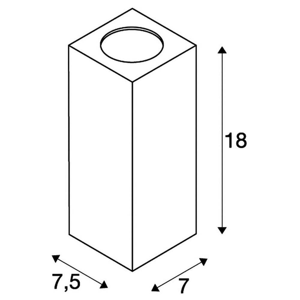 B-Ware Slv Theo Wall 229524 Außenwandleuchte Led Gu10 35 W Silber Grau Wandlampe Lampe