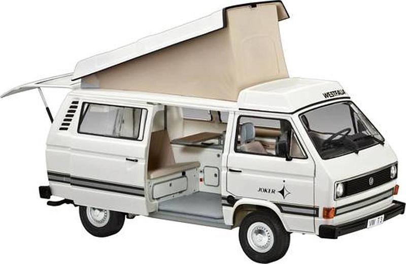 Revell 7344 Volkswagen T3 Camper Automodell Detailierter Bausatz 1:25 B-Ware